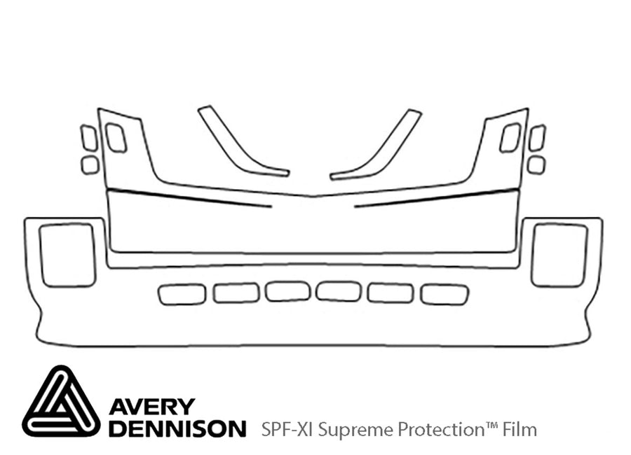 srx Avery Dennison Clear Bra Bumper Precut PPF Diagram