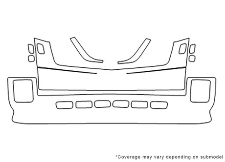 srx Avery Dennison Clear Bra Bumper Precut PPF Diagram