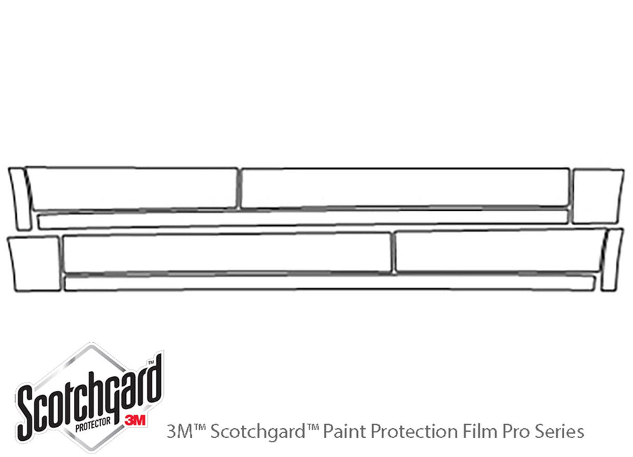 srx 3M Clear Bra Door Cup Precut PPF Diagram
