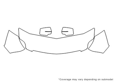 srx Avery Dennison Clear Bra Hood Precut PPF Diagram