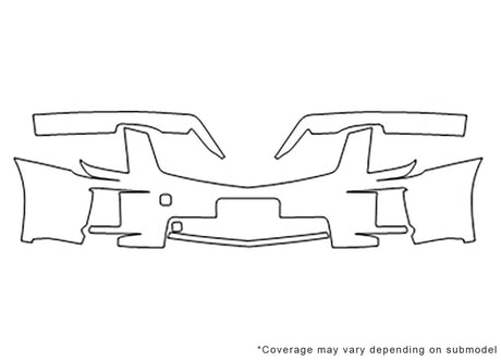 srx Avery Dennison Clear Bra Bumper Precut PPF Diagram