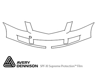 srx Avery Dennison Clear Bra Bumper Precut PPF Diagram