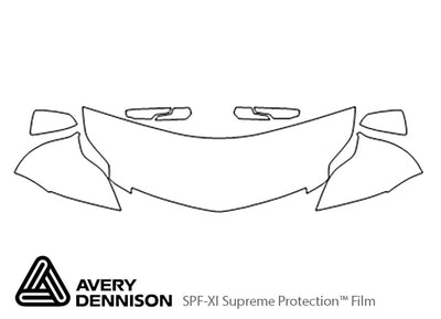 srx Avery Dennison Clear Bra Hood Precut PPF Diagram