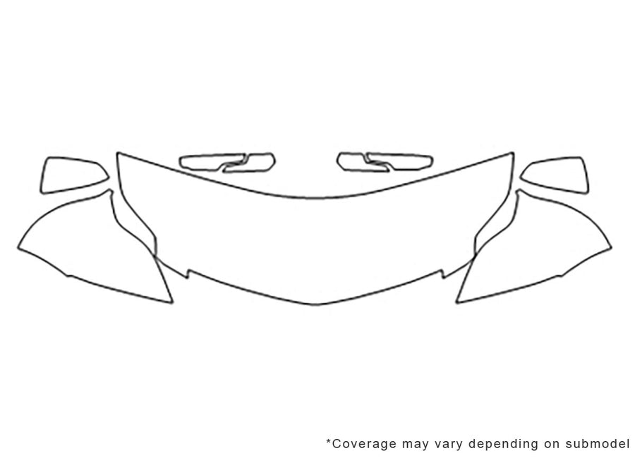 srx Avery Dennison Clear Bra Hood Precut PPF Diagram