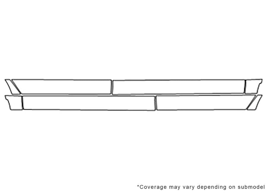 srx Avery Dennison Clear Bra Door Cup Precut PPF Diagram