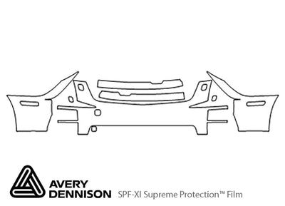 sts Avery Dennison Clear Bra Bumper Precut PPF Diagram