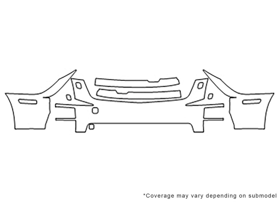 sts Avery Dennison Clear Bra Bumper Precut PPF Diagram