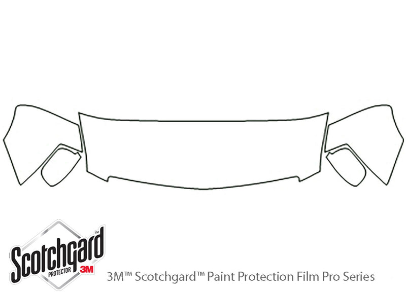 sts 3M Clear Bra Hood Precut PPF Diagram