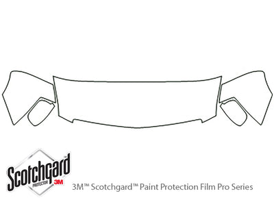 sts 3M Clear Bra Hood Precut PPF Diagram