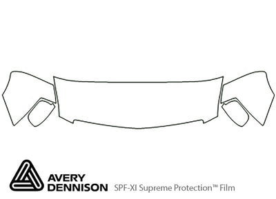 sts Avery Dennison Clear Bra Hood Precut PPF Diagram