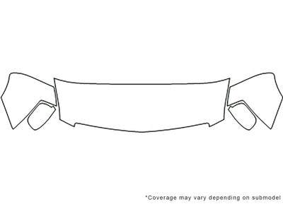 sts 3M Clear Bra Hood Precut PPF Diagram