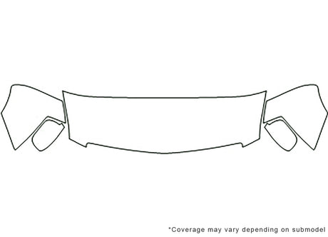 sts Avery Dennison Clear Bra Hood Precut PPF Diagram