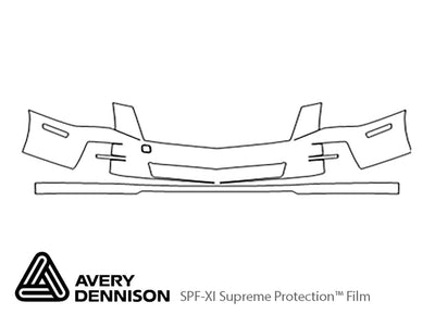 sts Avery Dennison Clear Bra Bumper Precut PPF Diagram