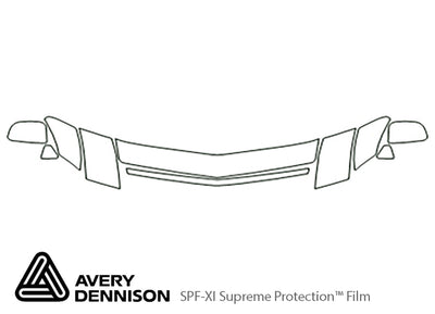 xlr Avery Dennison Clear Bra Hood Precut PPF Diagram