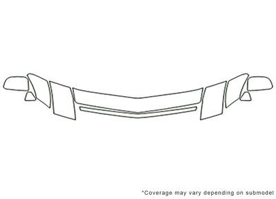 xlr Avery Dennison Clear Bra Hood Precut PPF Diagram