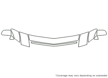 xlr Avery Dennison Clear Bra Hood Precut PPF Diagram