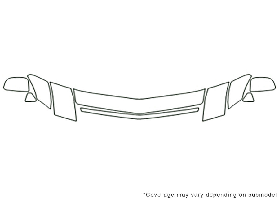 xlr Avery Dennison Clear Bra Hood Precut PPF Diagram