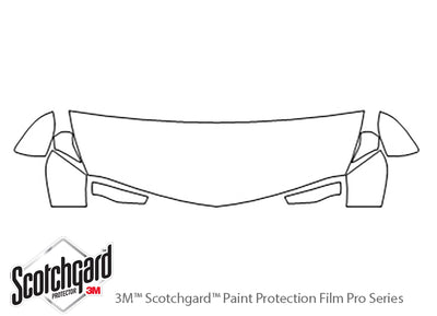 xt4 3M Clear Bra Hood Precut PPF Diagram