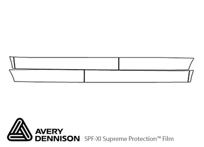 xt4 Avery Dennison Clear Bra Door Cup Precut PPF Diagram