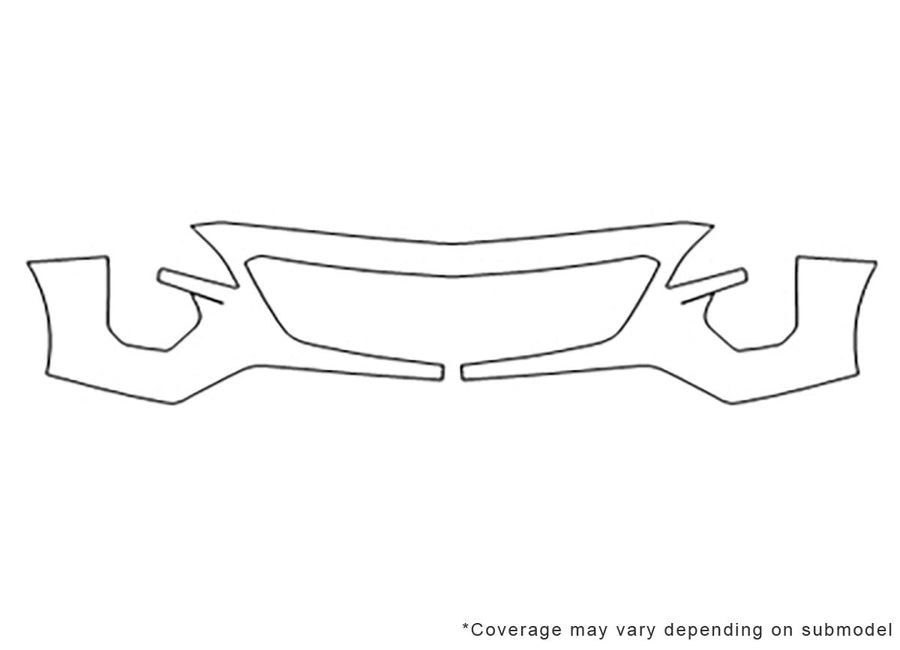 xt4 3M Clear Bra Bumper Precut PPF Diagram