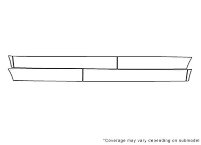 xt4 3M Clear Bra Door Cup Precut PPF Diagram