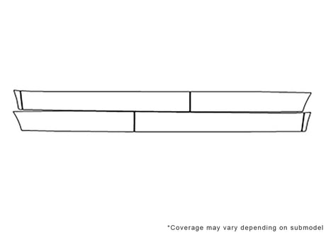 xt4 3M Clear Bra Door Cup Precut PPF Diagram