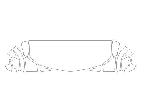 xt4 3M Clear Bra Hood Precut PPF Diagram