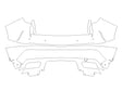 xt4 3M Clear Bra Door Cup Precut PPF Diagram