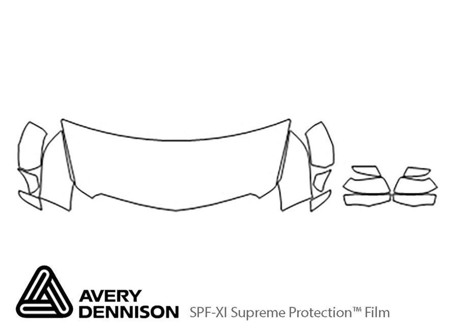 xt5 Avery Dennison Clear Bra Hood Precut PPF Diagram