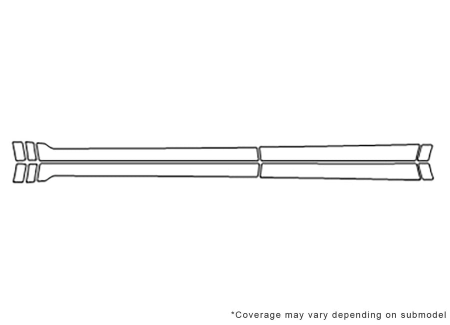 xt5 Avery Dennison Clear Bra Door Cup Precut PPF Diagram