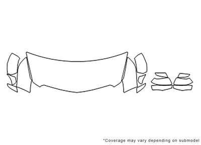 xt5 3M Clear Bra Hood Precut PPF Diagram