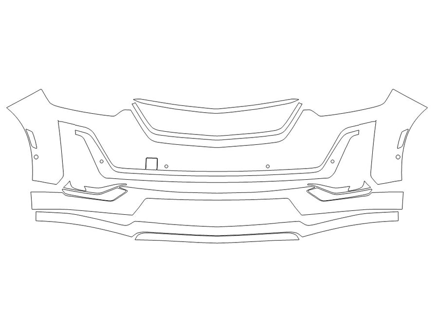 xt6 Avery Dennison Clear Bra Bumper Precut PPF Diagram