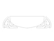 xt6 3M Clear Bra Hood Precut PPF Diagram