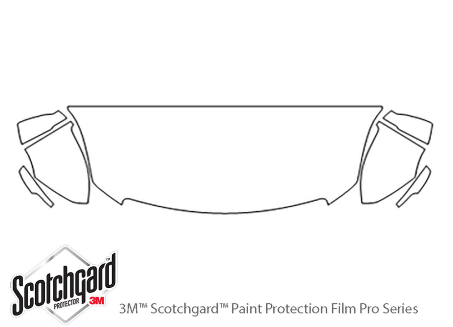 xts 3M Clear Bra Hood Precut PPF Diagram