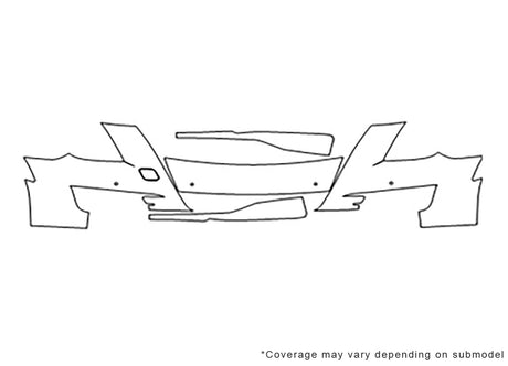 xts 3M Clear Bra Bumper Precut PPF Diagram