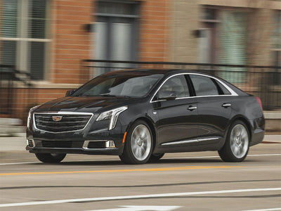 cadillac xts 2013-2019 Brushed Aluminum Black Pillar Trim