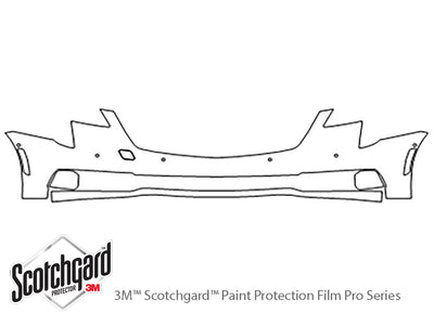 xts 3M Clear Bra Bumper Precut PPF Diagram