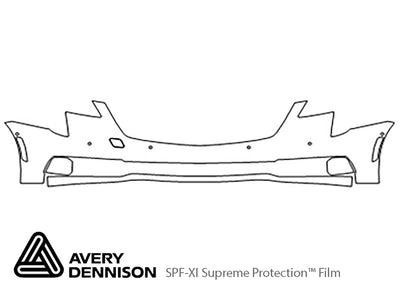 xts Avery Dennison Clear Bra Bumper Precut PPF Diagram