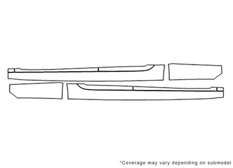 xts 3M Clear Bra Door Cup Precut PPF Diagram