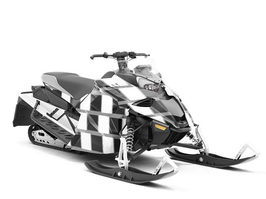 Cafe Wall Optical Illusion Custom Wrapped Snowmobile