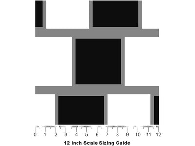 Cafe Wall Optical Illusion Vinyl Film Pattern Size 12 inch Scale~Rwraps Cafe Wall Optical Illusion Sizing Chart~2