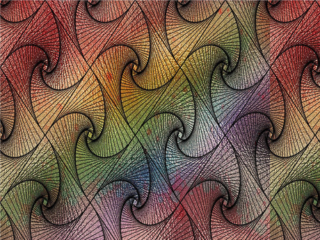 Caged Rainbow Optical Illusion Vinyl Wrap Pattern~Rwraps Series 914 Digitally Printed Vinyl Wrap~0