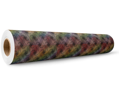 Caged Rainbow Optical Illusion Wrap Film Wholesale Roll~Rwraps Series 914 Digitally Printed Vinyl Roll~5