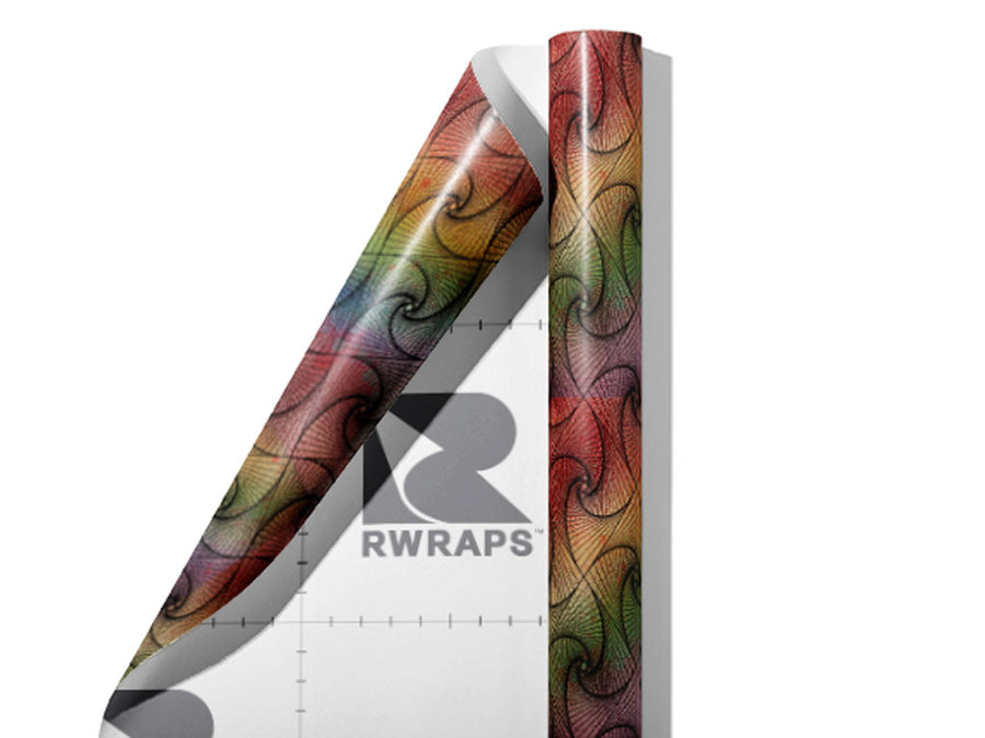 Caged Rainbow Optical Illusion Wrap Film Sheets~Rwraps Series 914 Caged Rainbow Optical Illusion Scrolled Sheet~3
