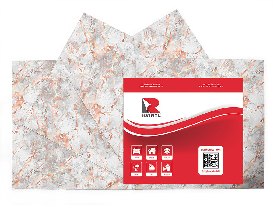 calacatta rose gold marble stone Craft Vinyl Sheet Pack