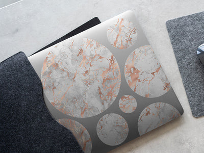 calacatta rose gold marble stone DIY Laptop Stickers