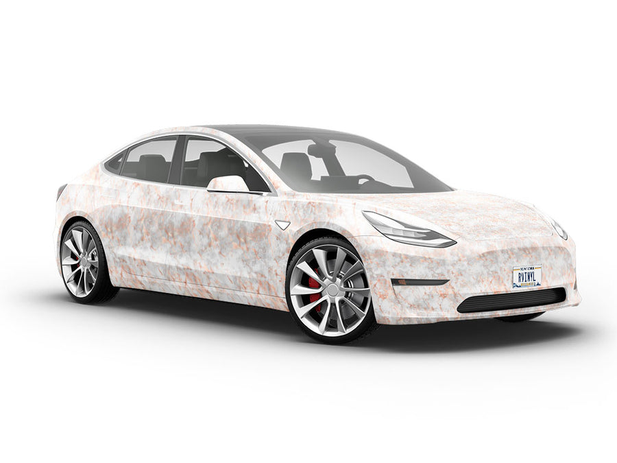 Calacatta Rose-Gold Marble Vehicle Vinyl Wrap