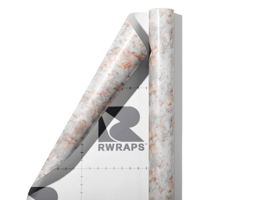 Calacatta Rose-Gold Marble Wrap Film Sheets~Rwraps Series 914 Calacatta Rose-Gold Marble Scrolled Sheet~3