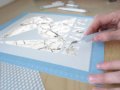 calacatta white marble stone Easy Weed Craft Vinyl