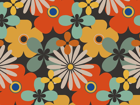 Calm Growth Retro Vinyl Wrap Pattern~Rwraps Series 914 Digitally Printed Vinyl Wrap~0